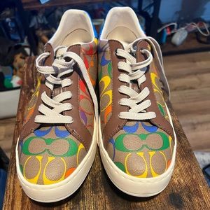 Coach mens leather shoes size 10